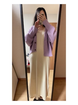 「クレドナ」｜「アイテム（ワンピース/ドレス）」を使った、あいさん（レディース・162cm）の春コーディネート