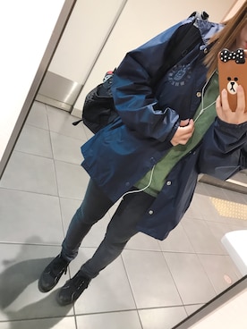 「ライブ」｜「アイテム（ナイロンジャケット）」を使った、バターさん（レディース・167cm）の冬コーディネート