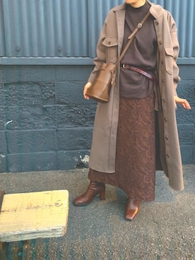 「YARD PLUS（ヤードプリュス）のアイテム（ジャケット/アウター）」を使った、ちょんちぇ。さん（レディース・160cm）の冬コーディネート