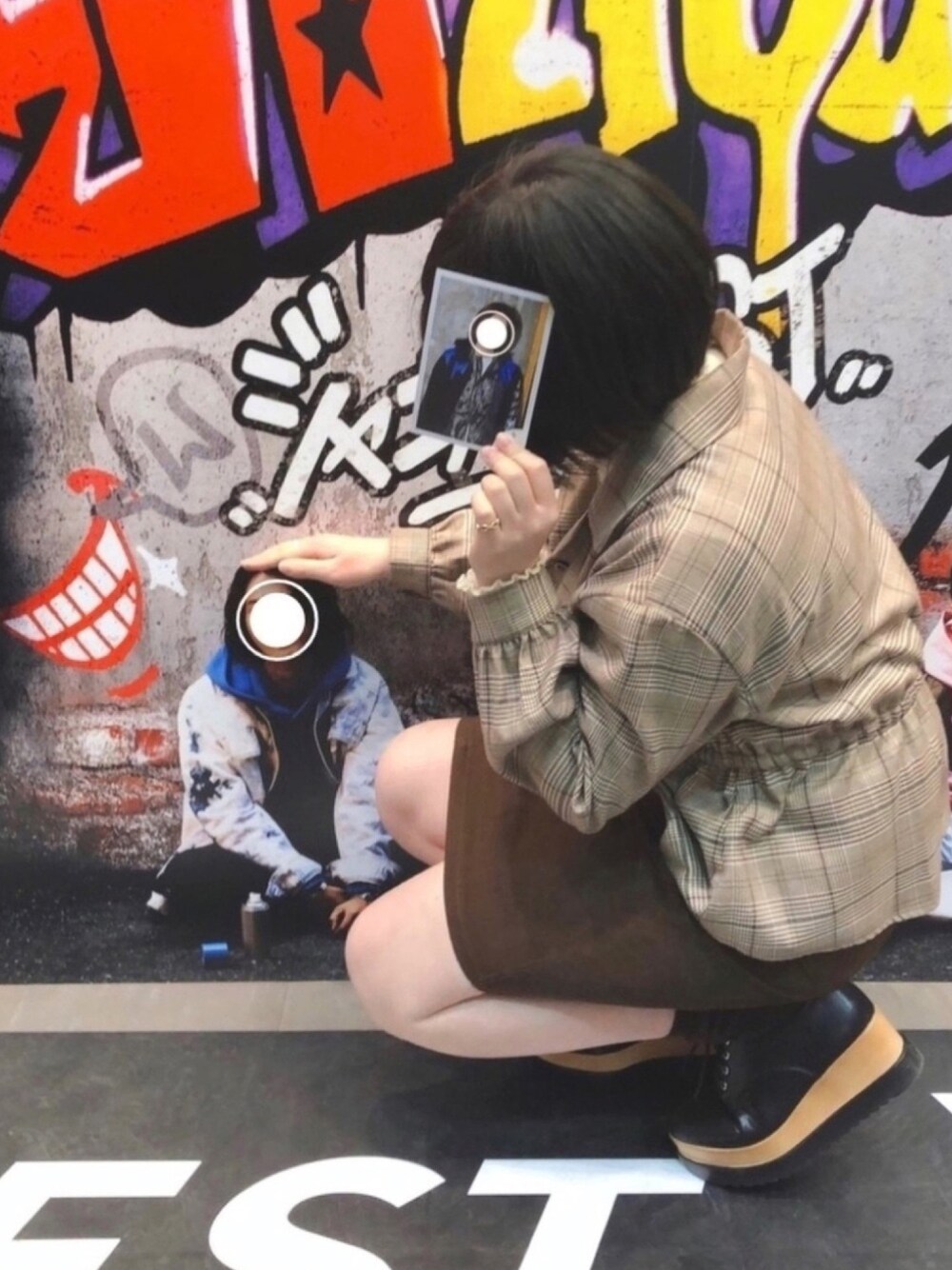 「量産型になりきれない、ヲタクコーディネート、ジャニーズWEST、オトナ女子、おしゃれさんと繋がりたい、低身長、シンプル、チェック、大人コーデ、ブラウン」｜「ems exciteの開襟切替長袖シャツ（シャツ/ブラウス、その他）」を使った、AYEON🐏さん（レディース・150cm）の春コーディネートの1枚目の写真