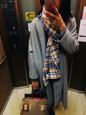 「URBAN RESEARCH（アーバンリサーチ）のアイテム（チェスターコート）」を使った、natsuiさん（レディース・169cm）の冬コーディネート