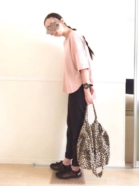 「黒パンツ」｜yu*さん（レディース・166cm）の夏コーディネート