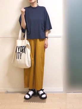 「teva」｜「アイテム（トートバッグ）」を使った、yu*さん（レディース・166cm）の夏コーディネート