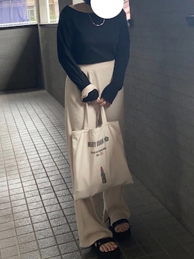 「Teva（テバ）のTeva / プラットフォーム ユニバーサル（サンダル）」を使った、チさん（レディース・150cm）の夏コーディネート