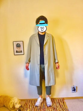 「ユニクロU」｜ショウロンポウさん（メンズ・180cm）の冬コーディネート
