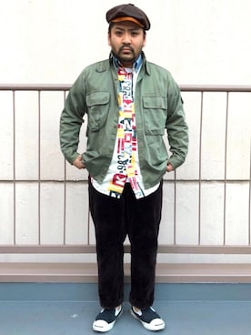 「NAUTICA（ノーティカ）のアイテム（シャツ/ブラウス、その他）」を使った、Human&Arrowさん（メンズ・169cm）の秋コーディネート