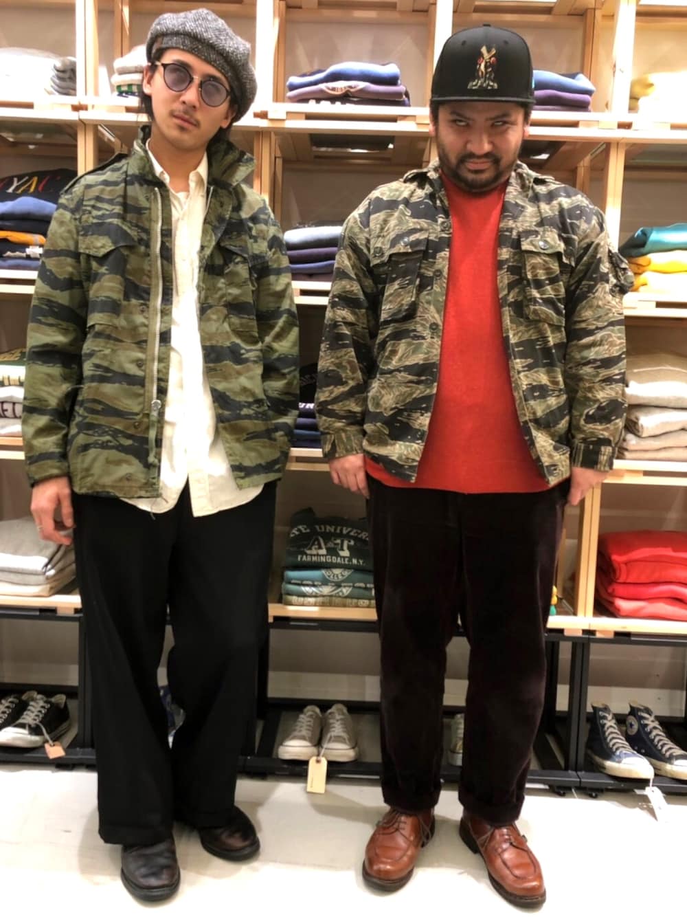 RRLのキャスケット（グレー系）を使った人気ファッション