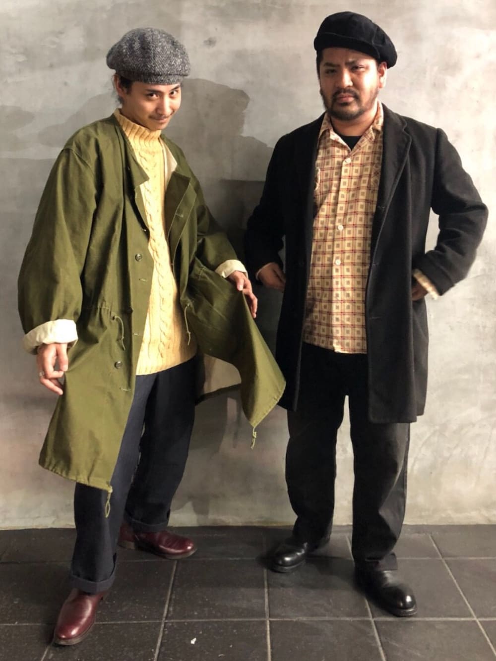 RRLのキャスケット（グレー系）を使った人気ファッション