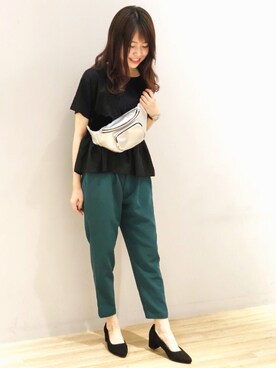 「アイテム（ボディバッグ/ウエストポーチ）」を使った、yuiさん（レディース・157cm・10代）の夏コーディネート