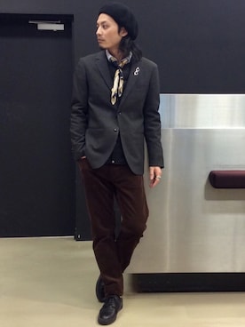 「カジュアルダウン」｜「アイテム（ジャケット/アウター）」を使った、くろろろんさん（メンズ・169cm）の冬コーディネート