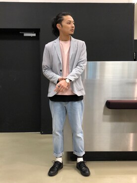 「Daniel Wellington」｜「アイテム（ジャケット/アウター）」を使った、くろろろんさん（メンズ・169cm）の春コーディネート