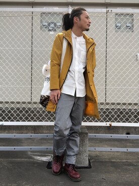 「スタッフセンバツ」｜「アイテム（その他アウター）」を使った、くろろろんさん（メンズ・169cm）の春コーディネート