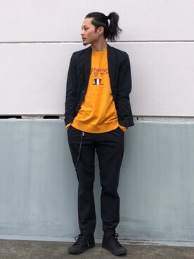 「平成最後のWEARISTAセンバツ」｜「アイテム（スウェット）」を使った、くろろろんさん（メンズ・169cm）の春コーディネート