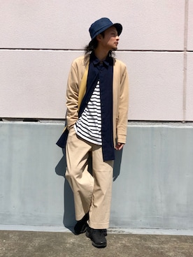 「平成最後のWEARISTAセンバツ」｜「アイテム（帽子）」を使った、くろろろんさん（メンズ・169cm）の春コーディネート