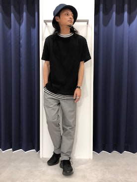 「ロングタンク」｜くろろろんさん（メンズ・169cm）の春コーディネート