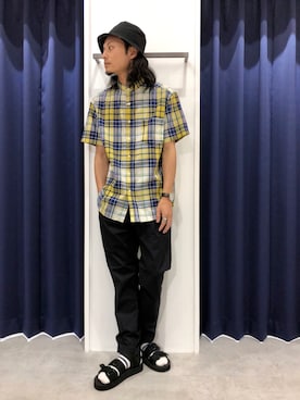 「サッカー」｜「アイテム（サンダル）」を使った、くろろろんさん（メンズ・169cm）の夏コーディネート