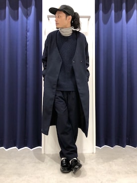 「スタッフセンバツ」｜「アイテム（その他アウター）」を使った、くろろろんさん（メンズ・169cm）の冬コーディネート