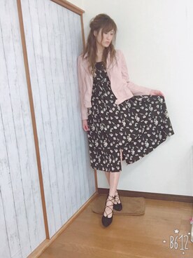 「Right-on（ライトオン）のアイテム（シャツワンピース）」を使った、--Aki--さん（レディース・167cm）の冬コーディネート