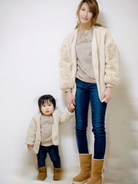 「息子コーデ」｜「アイテム（その他アウター）」を使った、--Aki--さん（レディース・167cm）の冬コーディネート