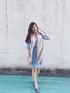 「Guess（ゲス）のアイテム（ワンピース/ドレス）」を使った、Peggy Hwaさん（レディース・159cm）の冬コーディネート