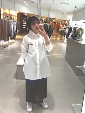 「ドレスシャツ」｜NISHIHARA HIKARIさん（レディース・155cm）の春コーディネート