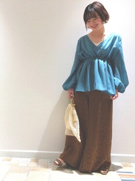 NISHIHARA HIKARIさん（レディース・155cm）の春コーディネート