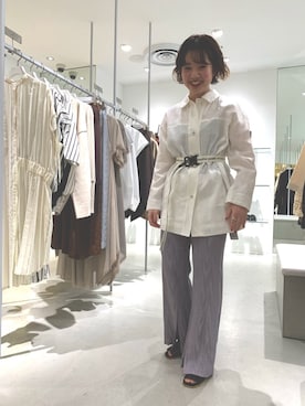 「STUDIOUS（ステュディオス）のアイテム（ブルゾン）」を使った、NISHIHARA HIKARIさん（レディース・155cm）の春コーディネート