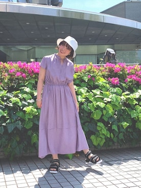 「STUDIOUS(ステュディオス)のアイテム(ワンピース/ドレス)」を使った、NISHIHARA HIKARIさん(レディース・155cm)の春コーディネート