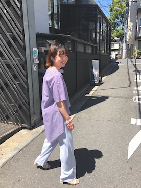 「スラックスパンツ」｜NISHIHARA HIKARIさん（レディース・155cm）の春コーディネート