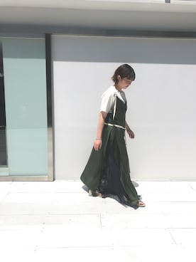 「PONTI（ポンティ）のアイテム」を使った、NISHIHARA HIKARIさん（レディース・155cm）の春コーディネート