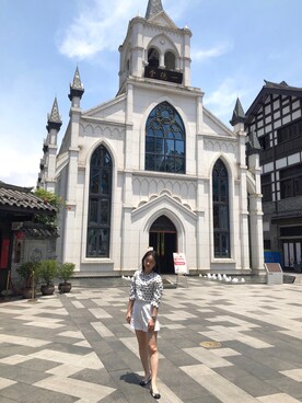 「MAUD FRIZON（モードフリゾン）のアイテム」を使った、苏紫婷さん（レディース・160cm）の夏コーディネート