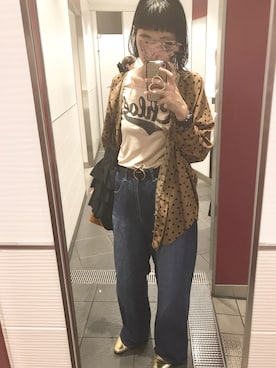 「SEE BY CHLOE（シーバイクロエ）のアイテム（Tシャツ/カットソー）」を使った、yukoさん（レディース・170cm）の秋コーディネート
