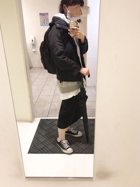 「アイテム（タイツ/ストッキング、ホワイト系）」を使った、yukoさん（レディース・170cm）の春コーディネート