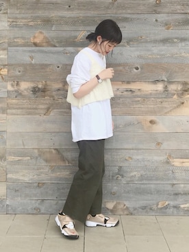 「アイテム（イヤリング）」を使った、yukoさん（レディース・170cm）の夏コーディネート