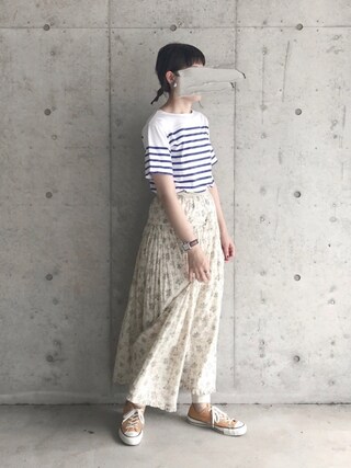 yuko使用「SAINT JAMES（【SAINT JAMES】NAVAL 7分袖プルオーバー）」的時尚穿搭