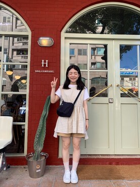 「152cm」｜「アイテム（その他シューズ）」を使った、Abbyさん（レディース・152cm）の夏コーディネート