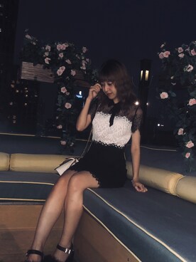 「sandro（サンドロ）のアイテム（ワンピース/ドレス）」を使った、Marukoさん（レディース・155cm）の秋コーディネート