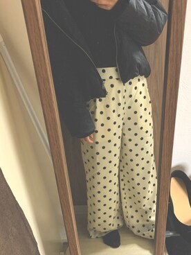 「AMERICAN HOLIC（アメリカンホリック）のアイテム（パンツ、ホワイト系）」を使った、yさん（レディース）の春コーディネート