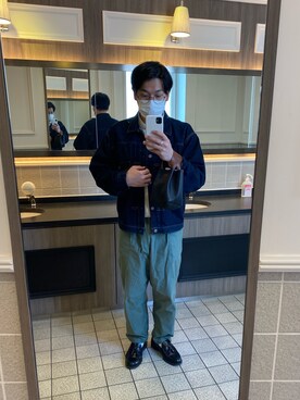 「LENO（リノ）のアイテム（ジャケット/アウター）」を使った、Kyosukeさん（メンズ・171cm）の春コーディネート