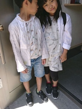 「きょうだいコーデ」｜「アイテム（ワンピース/ドレス）」を使った、suｰさん（レディース・159cm）の春コーディネート