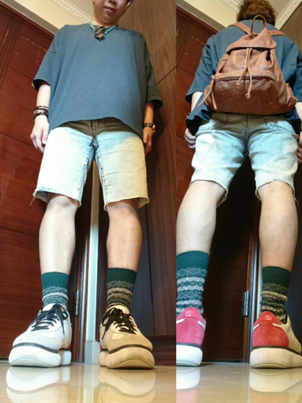 「asosのアイテム（Tシャツ/カットソー、ブルー系）」を使った、mike_jan_lamさん（メンズ・170cm）の春コーディネートの1枚目の写真
