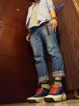 「CABANE de ZUCCa（カバンドズッカ）のアイテム（パンツ）」を使った、mike_jan_lamさん（メンズ・170cm）の秋コーディネート