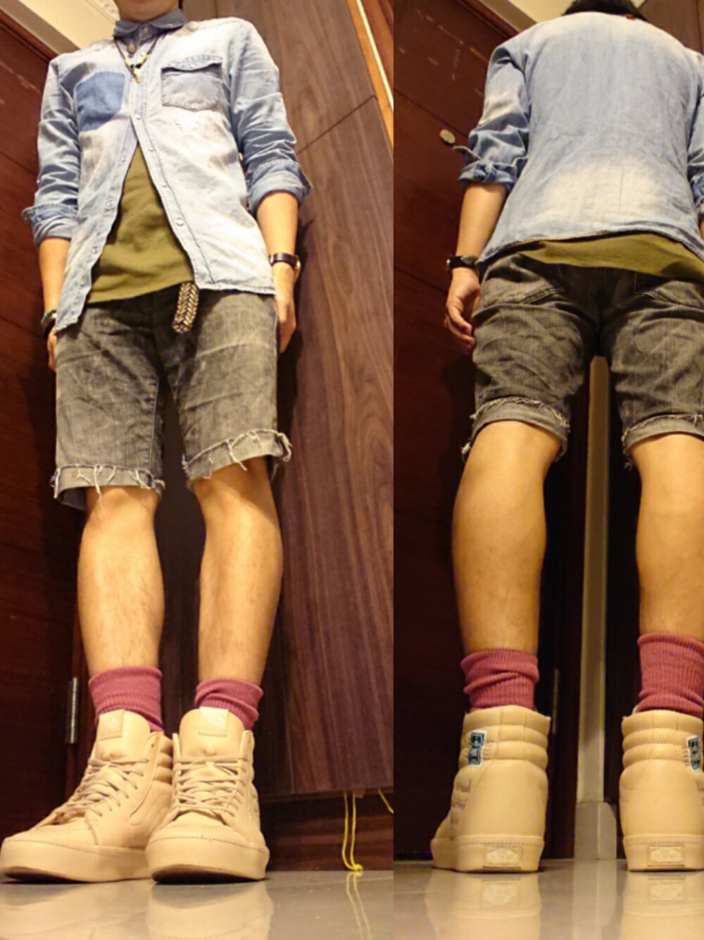 「vans x Vivienne Westwoodのアイテム（スニーカー、ベージュ系）」を使った、mike_jan_lamさん（メンズ・170cm）の冬コーディネートの1枚目の写真