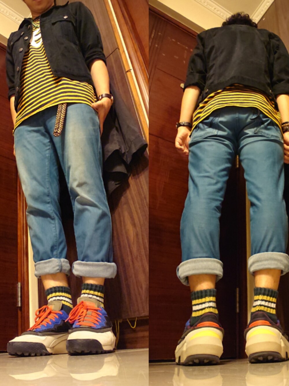 「agnes b.のアイテム（ブルゾン、ブラック系）」を使った、mike_jan_lamさん（メンズ・170cm）の冬コーディネートの1枚目の写真
