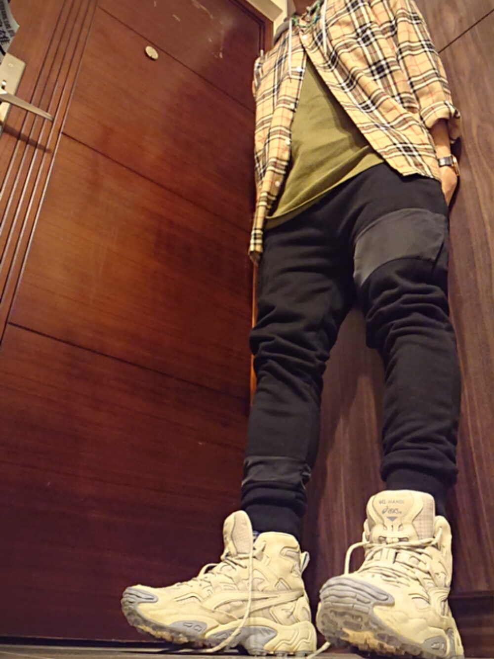 「made in Koreanのアイテム（シャツ/ブラウス、その他）」を使った、mike_jan_lamさん（メンズ・170cm）の冬コーディネートの1枚目の写真
