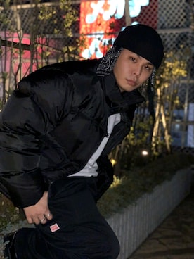「エクストララージ」｜「アイテム（ジャケット/アウター）」を使った、中村晟治さん（メンズ・166cm）の冬コーディネート