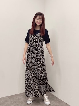 「Adoon plain（アドーンプレーン）のアイテム（ワンピース/ドレス）」を使った、Noeru☺︎さん（レディース・158cm）の夏コーディネート