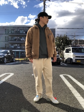 「WILD THINGS（ワイルドシングス）のアイテム（その他アウター）」を使った、HIroto21さん（メンズ・173cm）の冬コーディネート