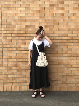 「アイテム（ワンピース/ドレス）」を使った、mikuさん（レディース・159cm・10代）の夏コーディネート