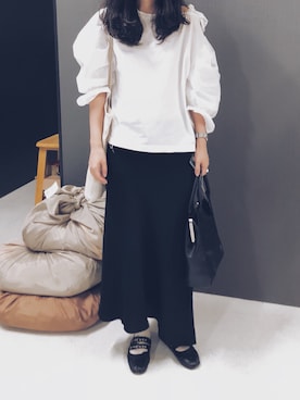 「Yohji Yamamoto（ヨウジヤマモト）のアイテム（ショルダーバッグ）」を使った、Ethel C. さん（レディース・165cm）の夏コーディネート